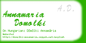annamaria domolki business card